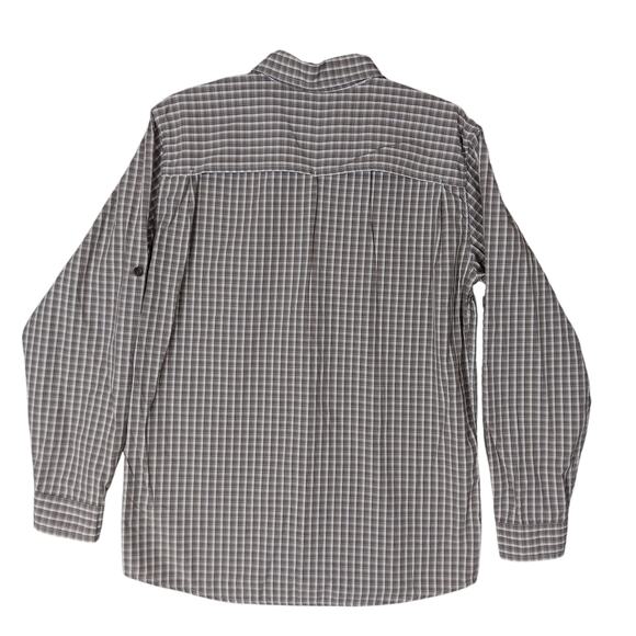 Eddie Bower Plaid Button Down Shirt Brown Tan Long Sleeve Size Medium Men's - Picture 2 of 10